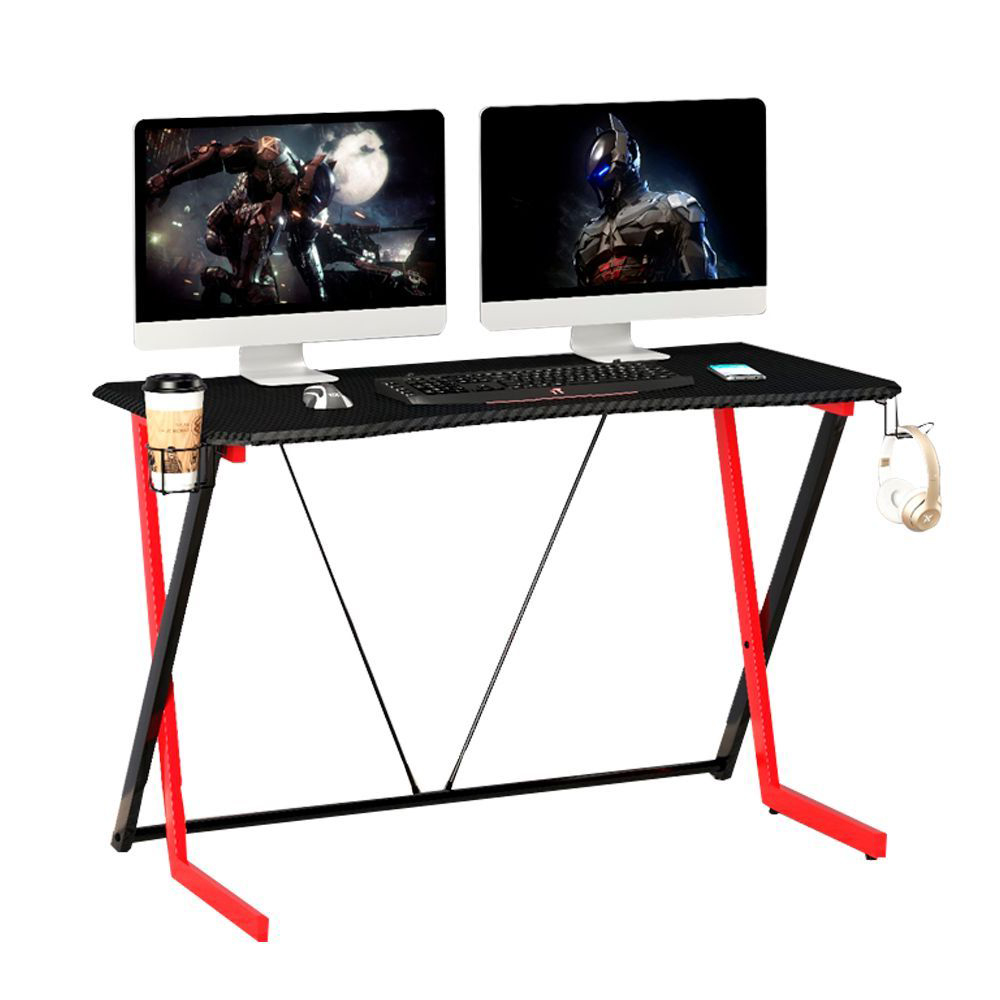 Scrivania Da Gaming A Forma Di Z – Blu, Con Gancio Per Cuffie – 88,9 Cm – Postazione Computer - 5